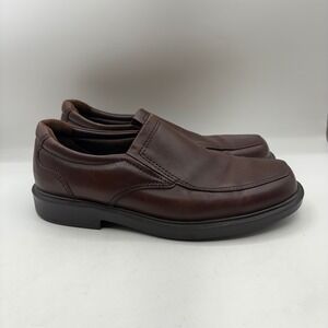 SAS Diplomat Mens Brown Leather Slip On Loafer Dress Shoes Size 10.5M